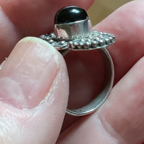 NWOT Sterling Silver 925 Black Onyx Ring Size US 6 - Picture 4 of 11